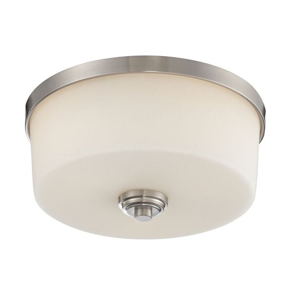 Z-Lite Lamina 3 Light Flush Mount, Brushed Nickel & Matte Opal 226F3 - main